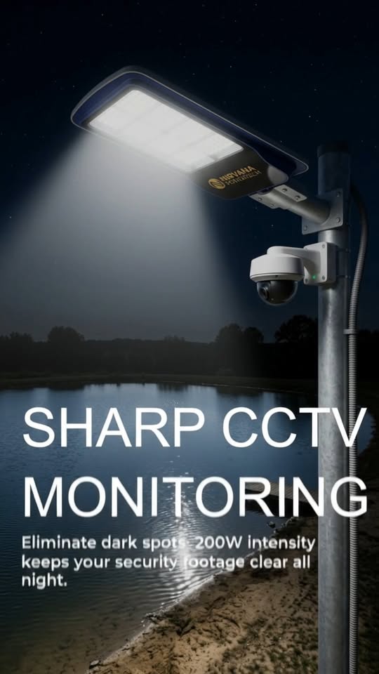 Solar lighting for CCTV security